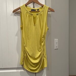 New York & Company Women's Yellow Tank Top